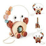 CrabbyPull™ – Houten Trekkrab Speelgoed – Leuk & Educatief