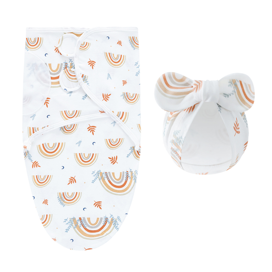 SnuggleWrap – Luxe Inbakerdoek met Mutsje voor Pasgeborenen