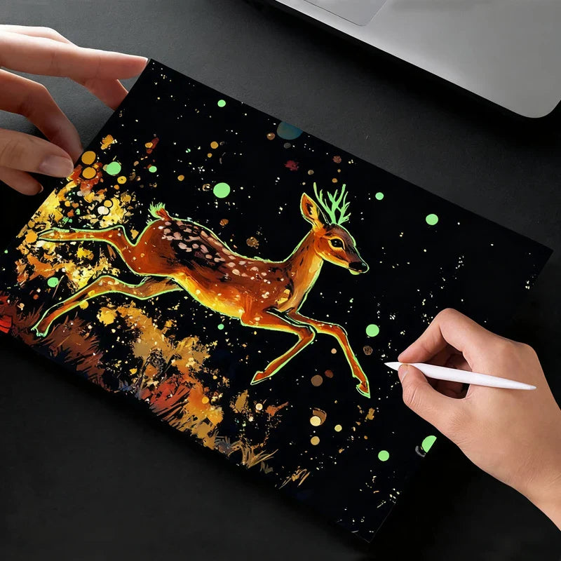 LumiGlow – Glow-in-the-dark Kraskaarten Set