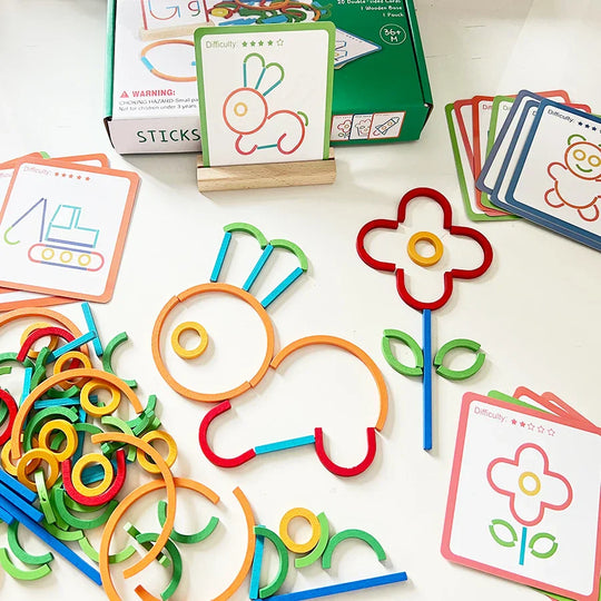 ShapeJoy™ – Creatieve Houten Educatieve Puzzel voor Kinderen