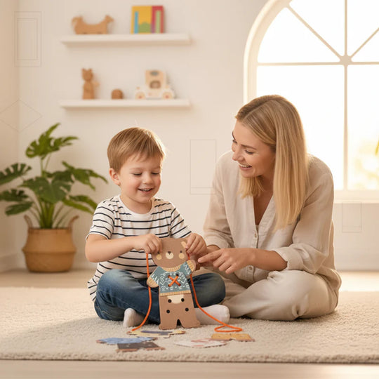 LaceBear – Montessori Rijg Speelgoed Beer