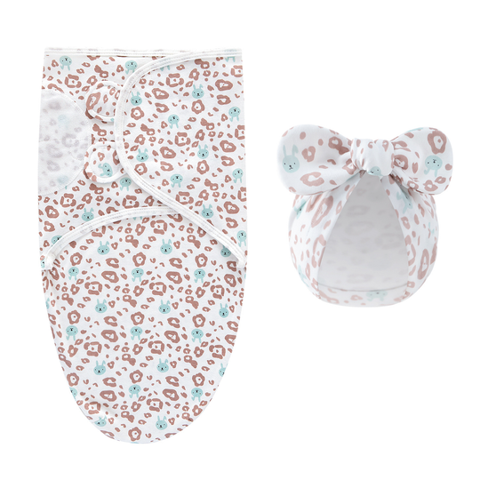 SnuggleWrap – Luxe Inbakerdoek met Mutsje voor Pasgeborenen