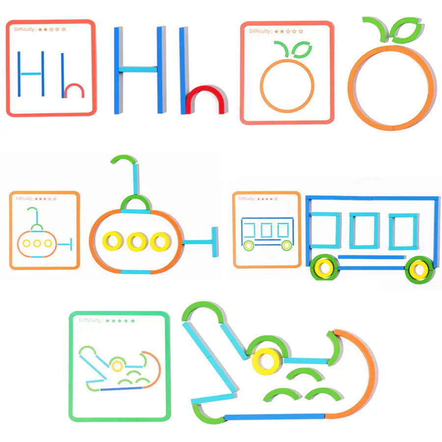 ShapeJoy™ – Creatieve Houten Vormpuzzel – Educatief Speelgoed voor Kinderen