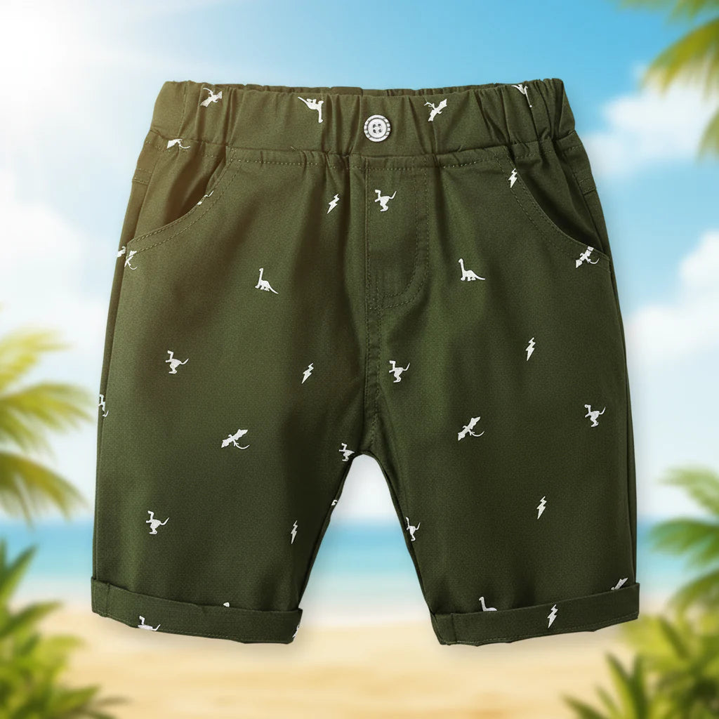 DinoBreeze – Korte Kinderbroek met Dino Print
