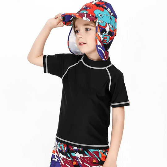 SunVibe – Anti-UV Kinder Zwemshirt met Korte Mouwen