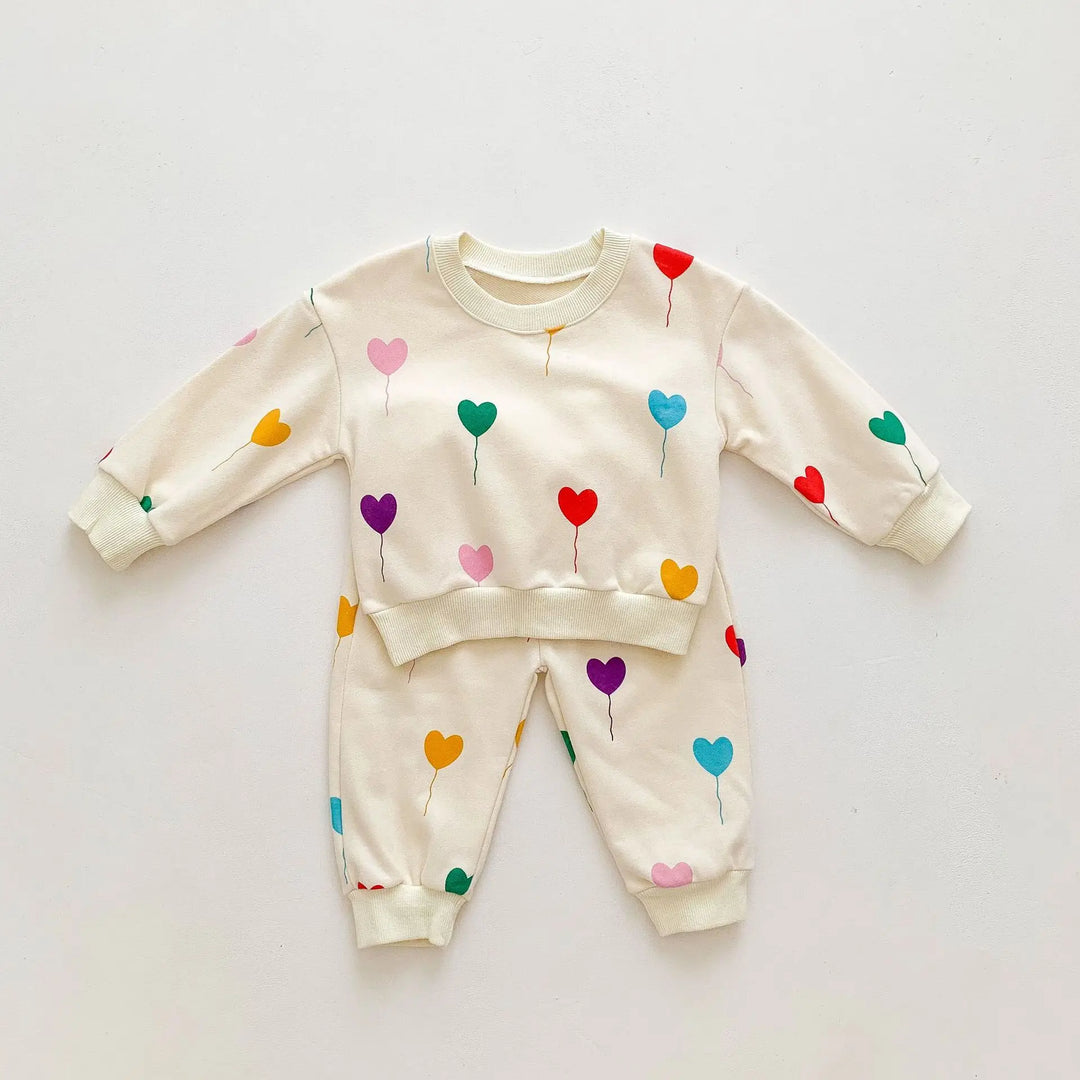 CozyHearts – Baby Trainingspak met Hartjesprint