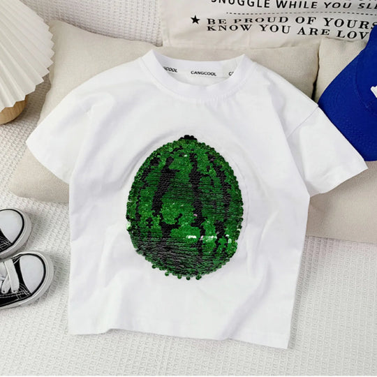 SparkleFruit – T-shirt met Veranderende Pailletten