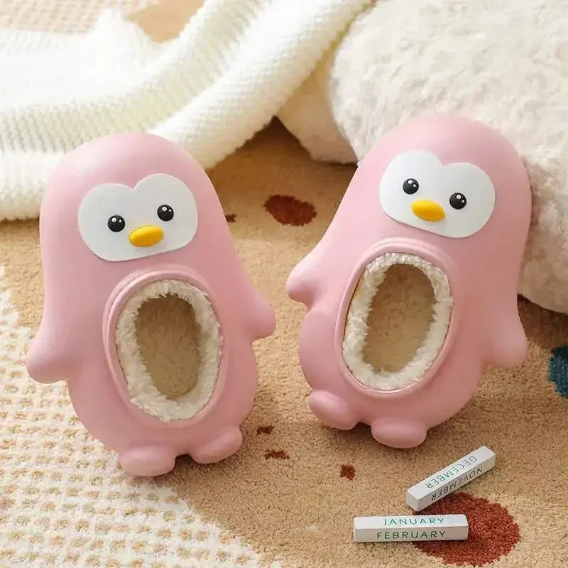 PenguSteps™ – Warme Antislip Pinguïn Pantoffels Kindervoetjes