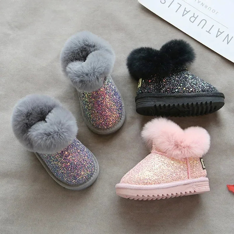 GlitteryGlow™ – Kinderlaarsjes met Voering Schoenen Kinderen