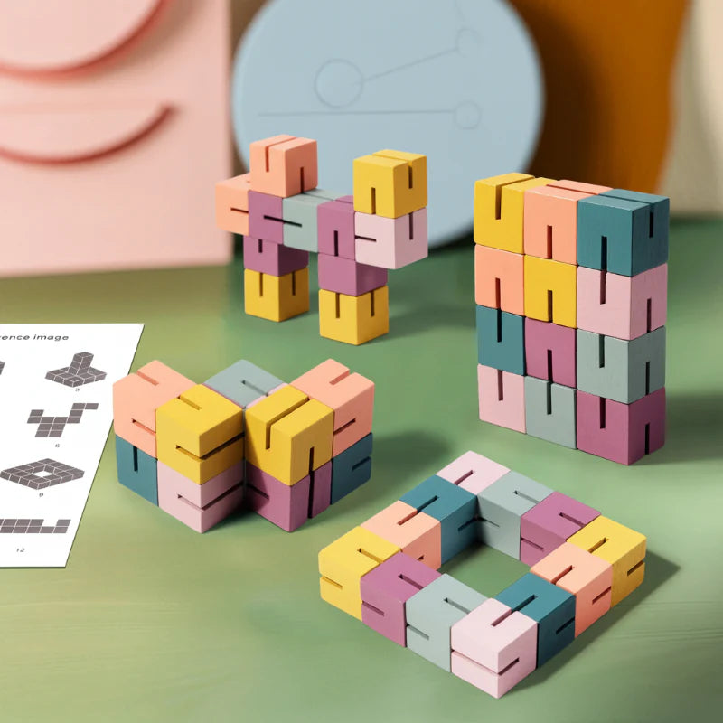 BuildMind – 3D Houten Bouwblokken Puzzel