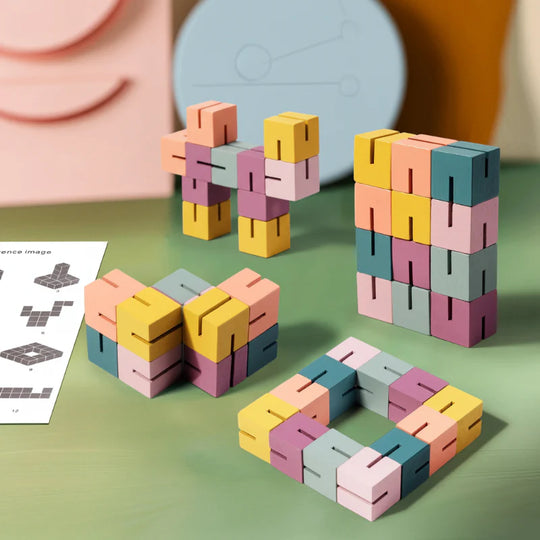 BuildMind – 3D Houten Bouwblokken Puzzel