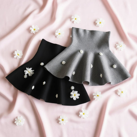 Perlette kinder rok met pareldetails - Milo & Moon