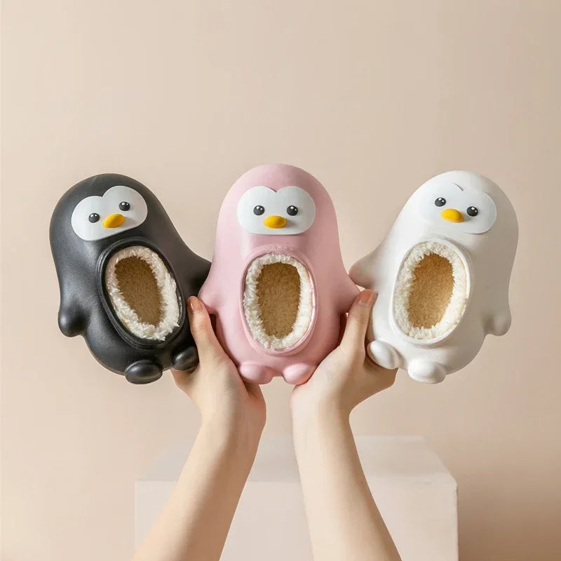PenguSteps™ – Warme Antislip Pinguïn Pantoffels Kindervoetjes