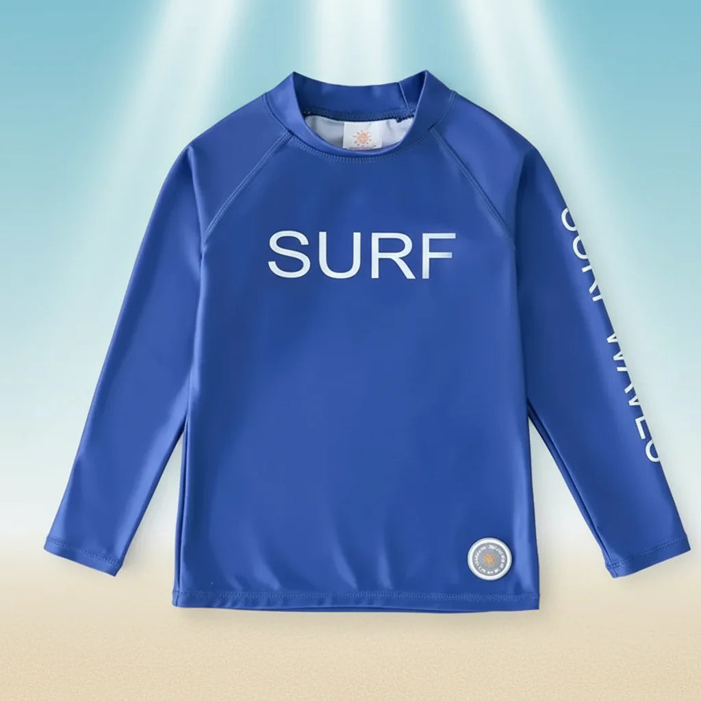 WaveGuard – Kinder Surfshirt met Lange Mouwen en UPF 50+