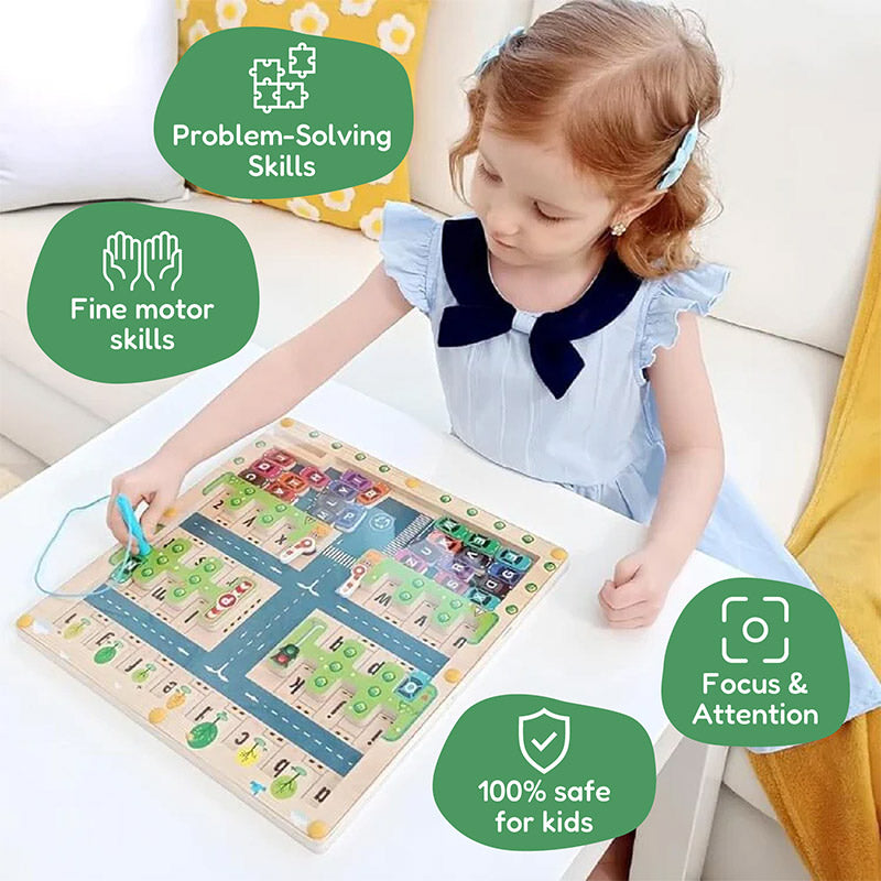 AlphaMaze™ - Montessori Alfabet Parkeerdoolhof