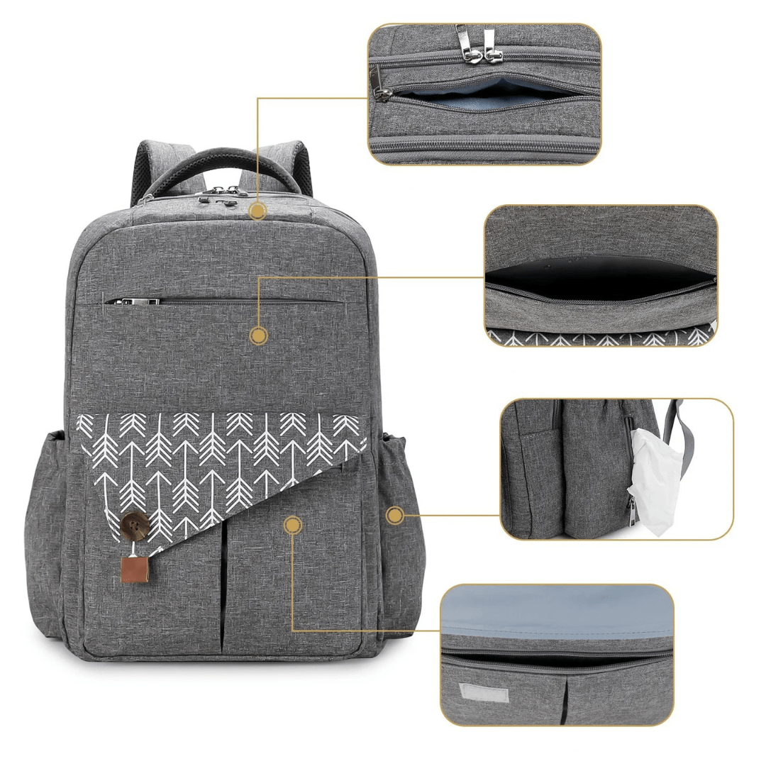 UrbanParent™ – Luierrugzak met XL Opening & Thermovakken