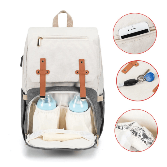 BabyGo™ – Stijlvolle 30L Luierrugzak – Comfort & Organisatie Onderweg