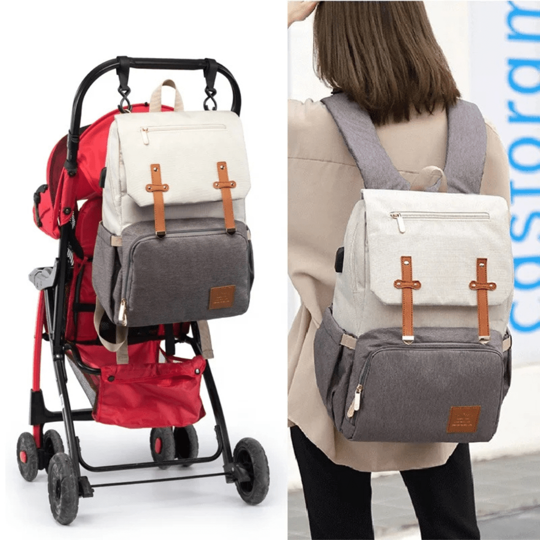 BabyGo™ – Stijlvolle 30L Luierrugzak – Comfort & Organisatie Onderweg
