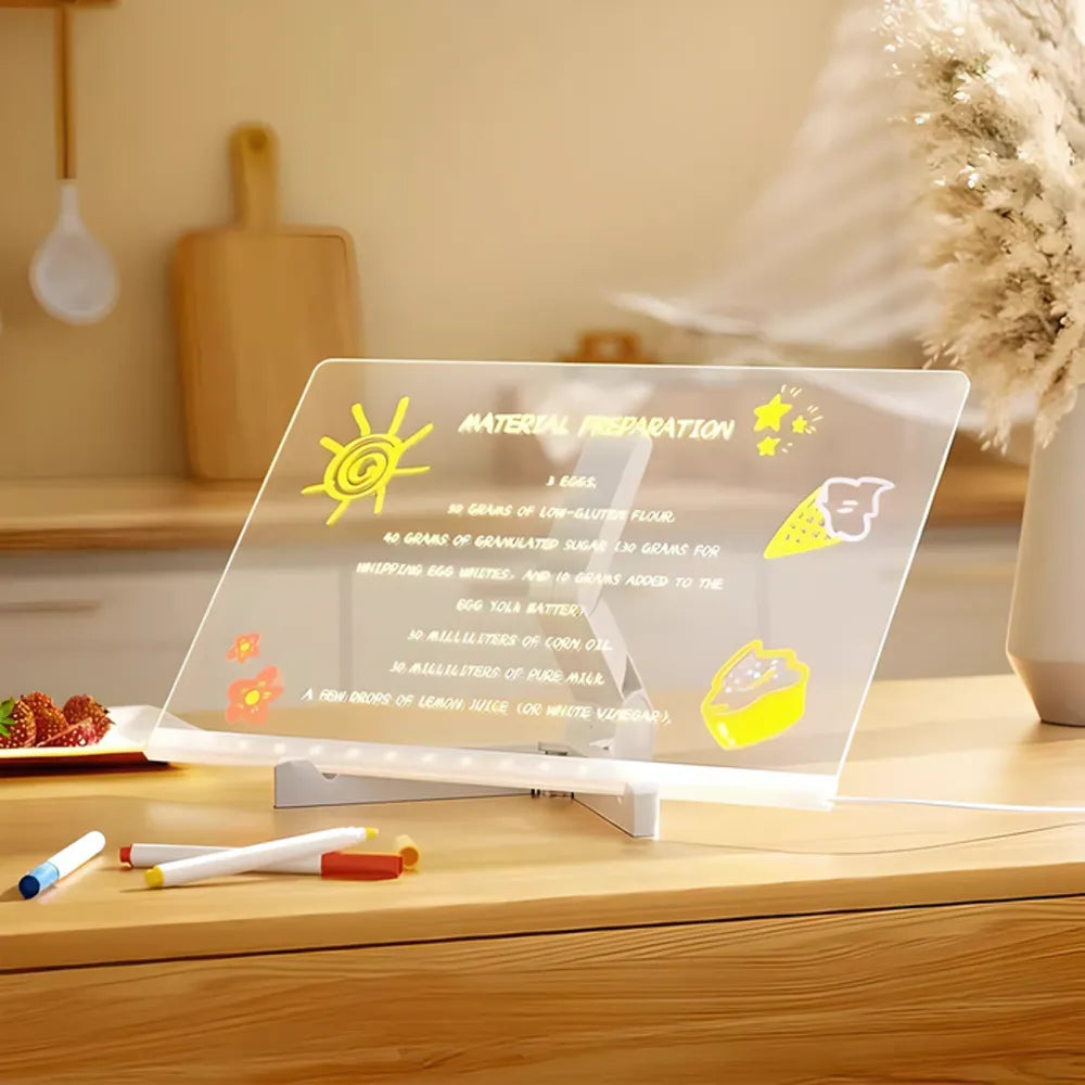 MagicMiloBoard™ – Creatief LED Doodle Glow Schrijfbord – 7 Kleuren Teken- en Notitiebord