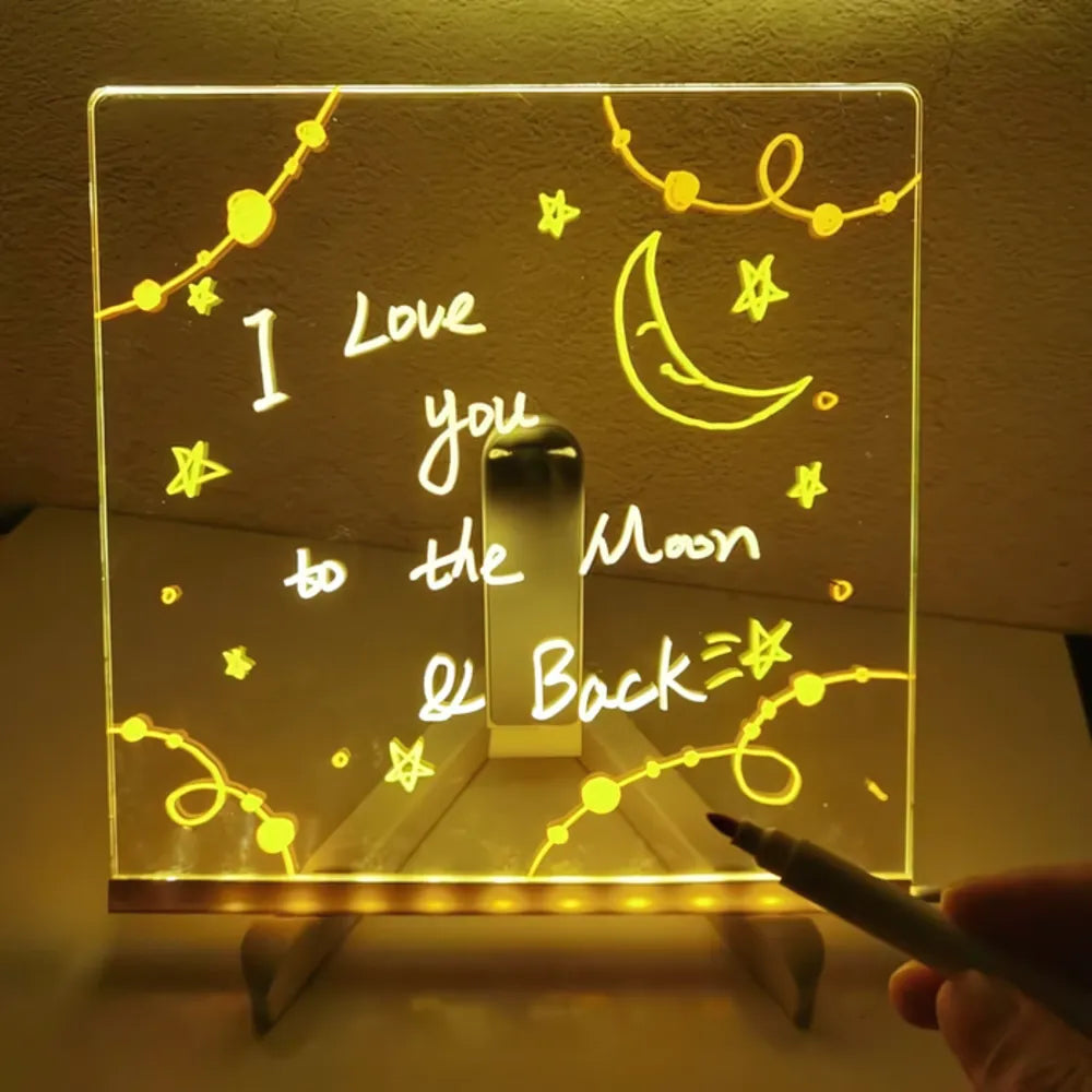 MagicMiloBoard™ – Creatief LED Doodle Glow Schrijfbord – 7 Kleuren Teken- en Notitiebord