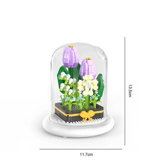 BloomEtern™ – Eternal Flower Bouwset met Transparante Display Cover