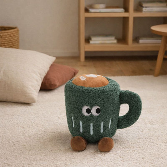 LatteBuddy – Koffiebeker Knuffel van Zacht Pluche