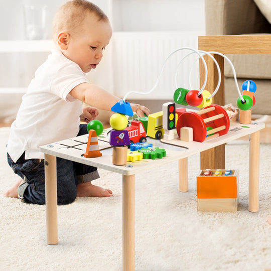 PlayTableix™ – 7-in-1 Montessori Houten Activiteitentafel