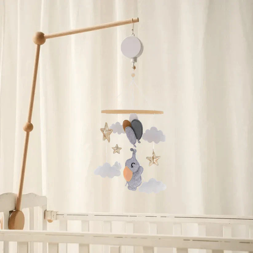 DreamCloud™ / Rustgevende Houten Babymobiel Zonder Batterij