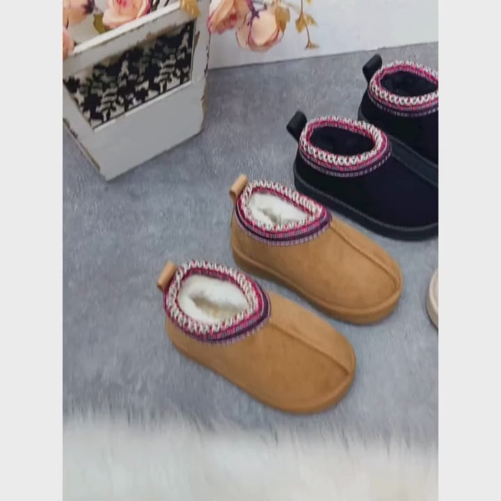 TinyBoots™ - Warme Suède Baby Winterlaarsjes Bontvoering