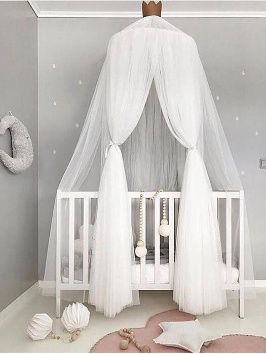 StarryHaven™ – Ronde Babybed Hemel voor Magische Kinderkamer