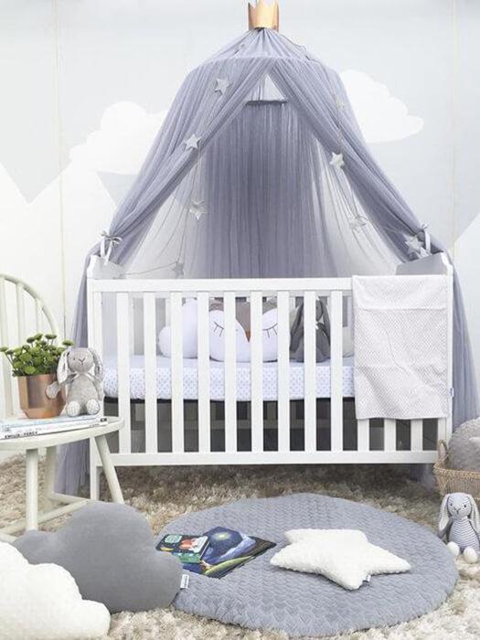 StarryHaven™ – Ronde Babybed Hemel voor Magische Kinderkamer