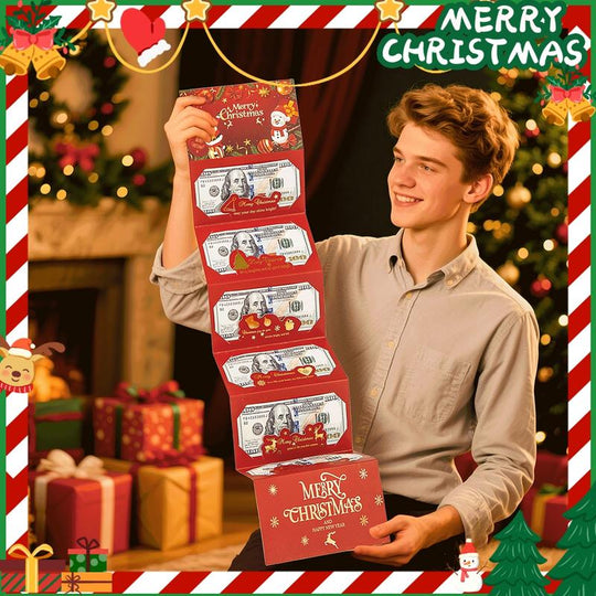 HolidayGift™ – Luxe Kerst-envelop met Satijnen Strik