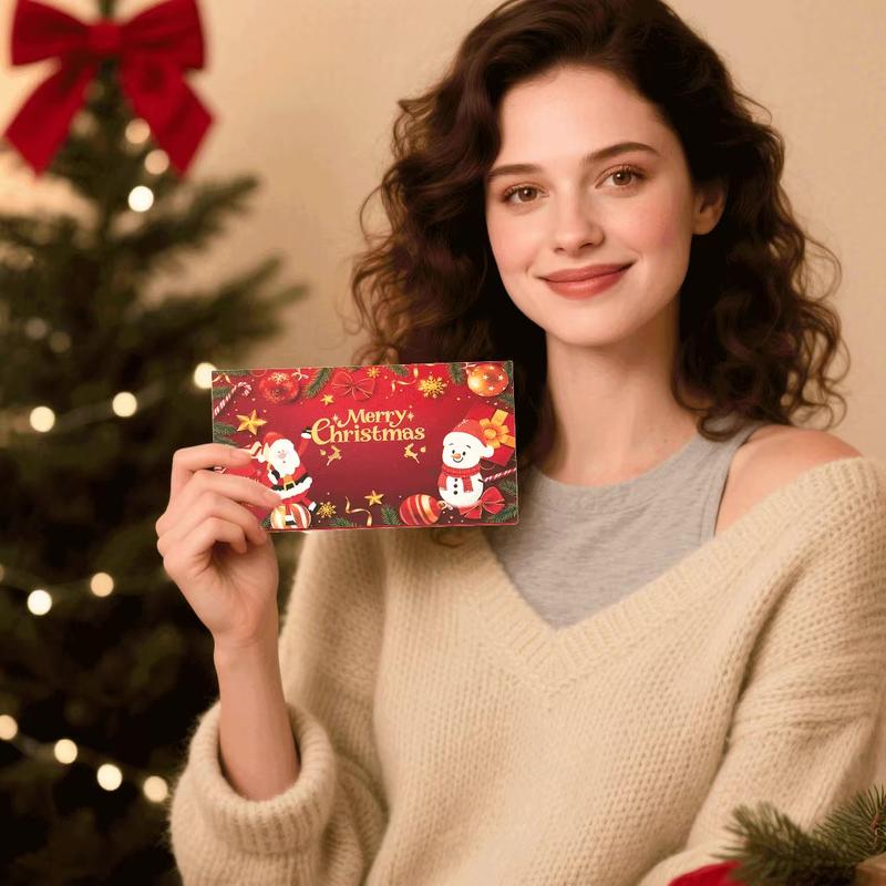 HolidayGift™ – Luxe Kerst-envelop met Satijnen Strik