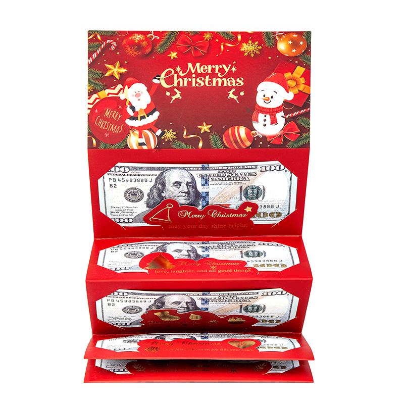HolidayGift™ – Luxe Kerst-envelop met Satijnen Strik