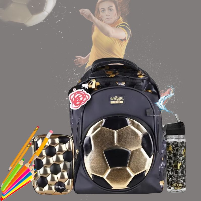 KickBag™ – Gouden Voetbal Rugzak voor Kinderen – Sportieve Schooltas