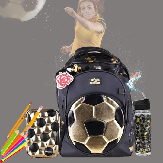 KickBag™ – Gouden Voetbal Rugzak voor Kinderen – Sportieve Schooltas