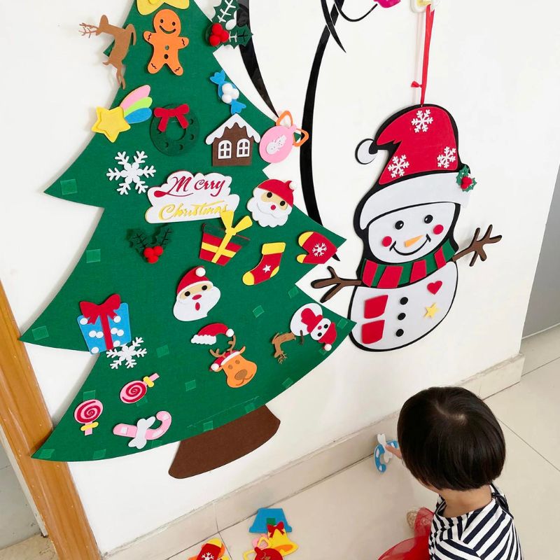 FestiveFeltTree™ – Montessori Kerstboom van Vilt – Educatief & Creatief Spel
