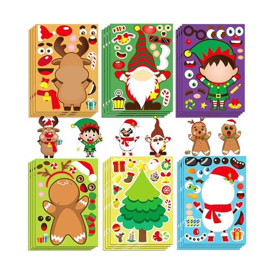 Christmas Stickerset™ – Speelse Winterwonderen – Stickervel Kerst