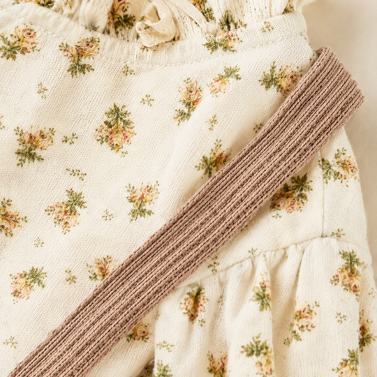 Fleurtje baby outfit bretelbroekje - Milo & Moon