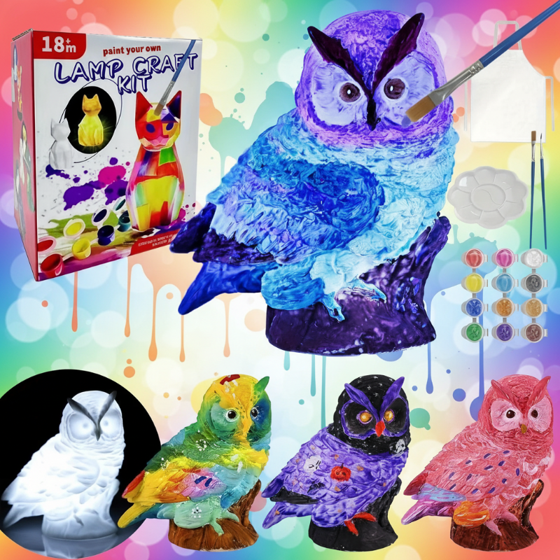 VerfPret DIY lamp uil - Milo & Moon